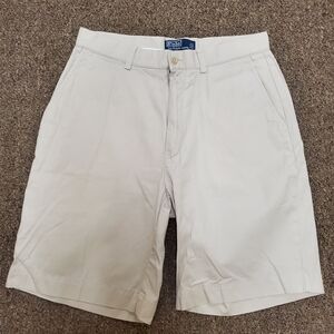 Polo Ralph Lauren Shorts Mens 32 Tan Flat Front Vintage Prospect Golf Chino Pony